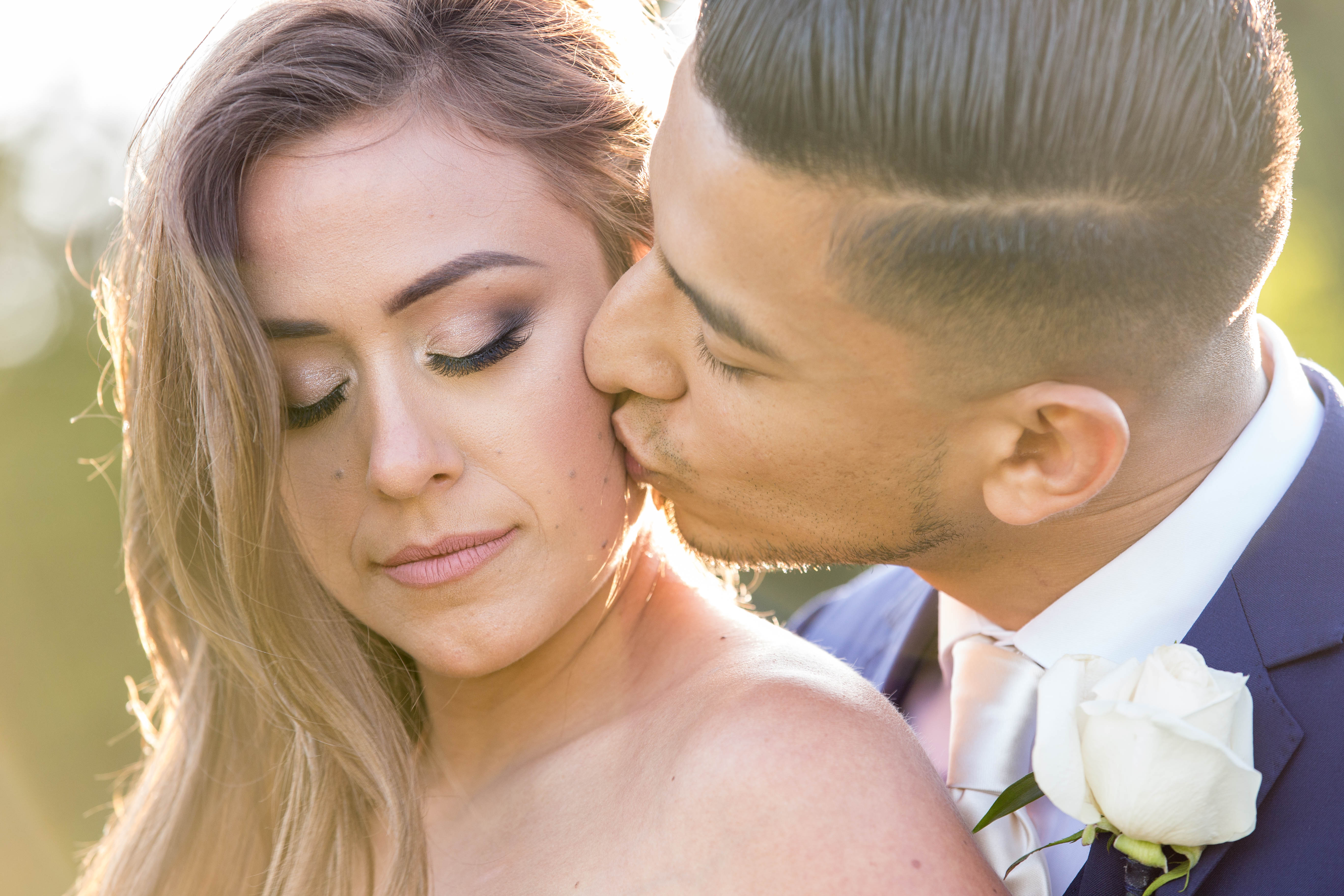 bride and groom closeup