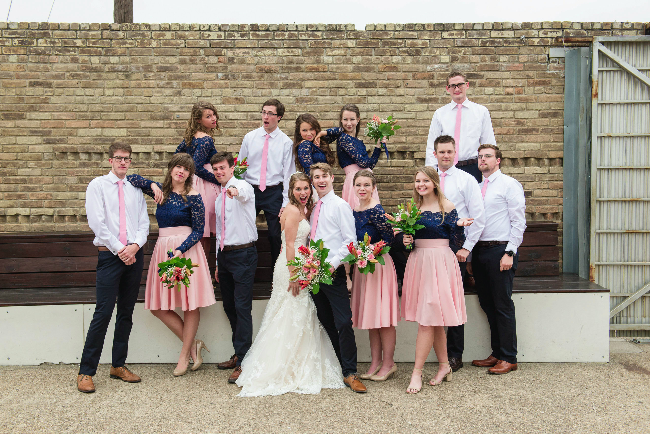 Quirky bridal party