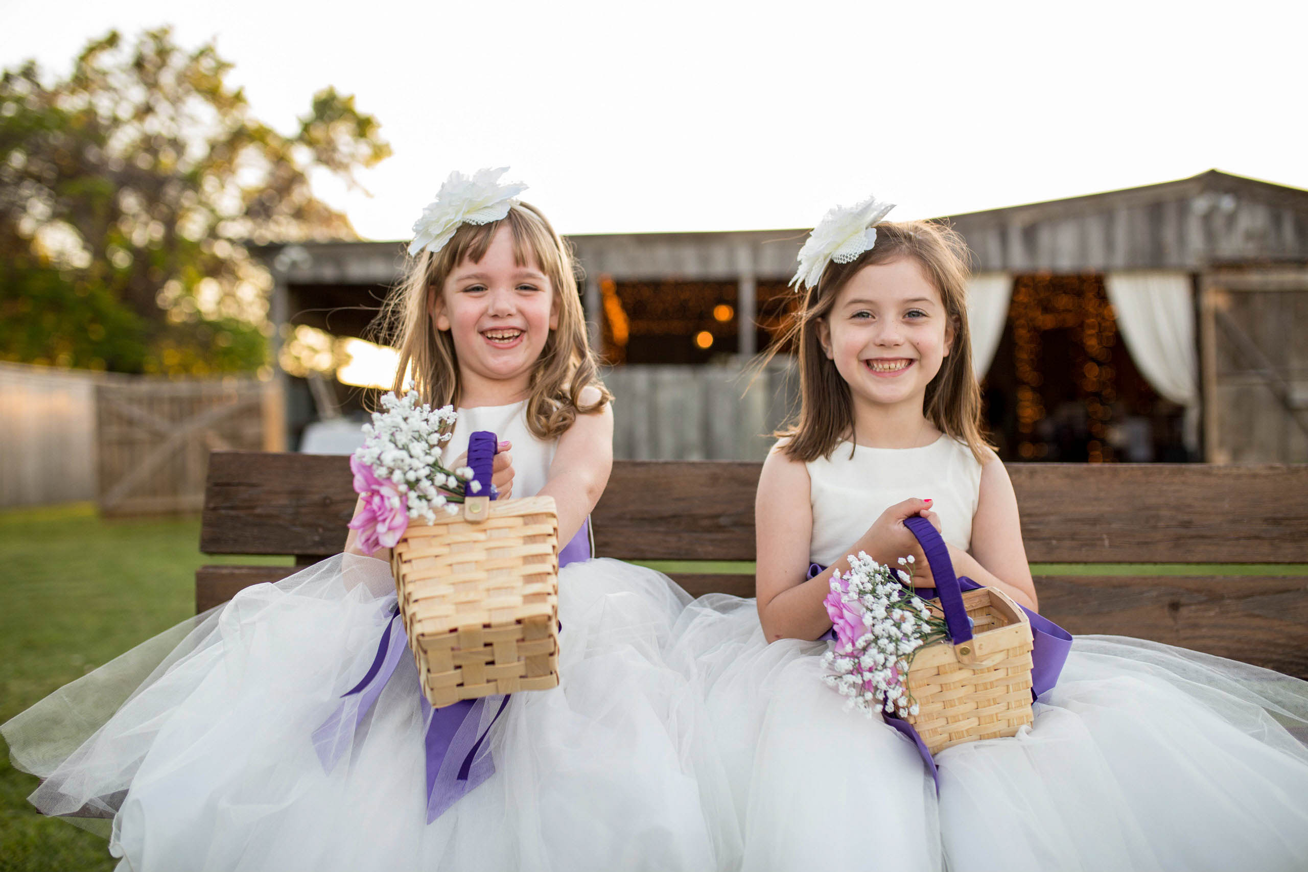 Flower girls smiling